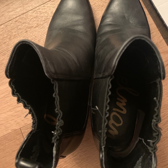 Sam Edelman reesa black leather booties 7.5 - Picture 8 of 11